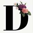 Classic and elegant floral alphabet font letter D transparent png ...