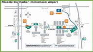 Phx airport map - Map of Phoenix airport (Arizona - USA)