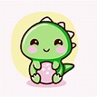 Premium Vector | Cute dinosaur illustration dinosaur kawaii chibi ...