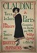Claudine a Paris Comedie original 1901 vintage poster by Lucien Faure