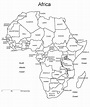 Blank Map of Africa | Large Outline Map of Africa - WhatsAnswer | World ...