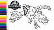 How to draw Pyroraptor from Jurassic World Dominion | Coloring pages ...