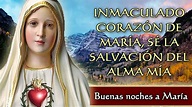 INMACULADO CORAZÓN DE MARÍA, SÉ LA SALVACIÓN DEL ALMA MÍA - Buenas ...