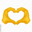 Heart Hands Emoji Icon Illustration Sign. Love Gesture Vector Symbol ...