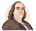 Benjamin Franklin. Retrato Vectorial Dibujado a Mano Ilustración del ...