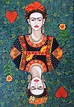 Frida, queen of Hearts (2017) Acrylic painting by Madalena Lobao-Tello ...