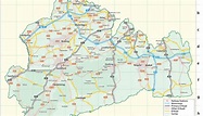 Map showing Surrey towns and villages - Information Sheet in Surrey ...