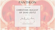 Christian August of Saxe-Zeitz Biography - German prince | Pantheon