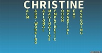 The meaning of christine - Name meanings