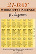 21-Day Workout Challenge for beginners | Workout routines for beginners ...