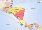 Mapa de América central | Paises y Capitales de Centroamérica ...