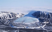Inostrantseva Glacier, a distinctive shape, Novaya Zemlya, Arkhangelsk ...