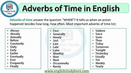 ADVERBS OF TIME: Types, Examples And Positions (A Free Guide) | vlr.eng.br