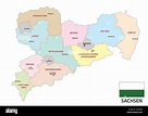 Mapa de la provincia de sajonia Imágenes vectoriales de stock - Alamy