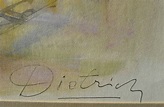 HERMANN DIETRICH (1916-2003) original mid century watercolor painting ...