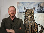 Wolf Howard. Artist | Wolf with his painting of Tilly, the s… | Flickr