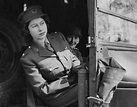 Queen Elizabeth II driving an ambulance during her wartime service in ...