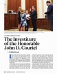 The Investiture of the Honorable John D. Couriel // Historical Review ...
