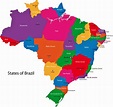 Brasilien Karte der Regionen und Provinzen - OrangeSmile.com