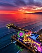 The beautiful Santa Monica Pier at sunset. : pics | California travel, Los angeles california ...