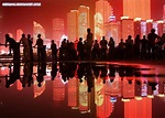 Lichtshow zum 70. Jahrestag der Gründung der Volksrepublik China in ...
