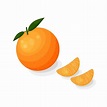 Tangerine in cartoon style. 13858021 Vector Art at Vecteezy