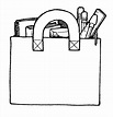 Free Black And White School Supplies Clipart, Download Free Black And ...