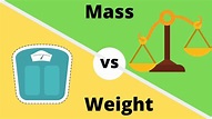 Difference between MASS and WEIGHT - YouTube