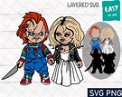 Chucky et Tiffany SVG Cricut svg Clipart Layered SVG Files - Etsy France