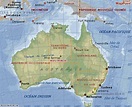 Carte géographique de l'Australie et carte d'Australie