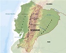 Mapa físico de Ecuador - Mapa de Ecuador