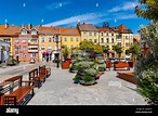 Bartoszyce, Poland - July 13, 2022: Panorama of Constitution square ...