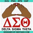 Delta Sigma Theta SVG, DST hand sign Sisterhood SVG