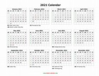 Free Printable Calendar Year 2021 | Calendar Printables Free Templates