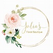 Premade Logo Design Photo Watermark Logo Floral Logo Wreath - Etsy ...