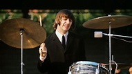 Ringo Starr playing drums during the concert of British band The ...