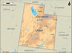 Geographical Map of Utah and Utah Geographical Maps