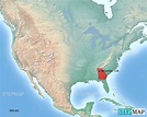 StepMap - Atlanta, GA - Landkarte für USA