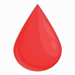 vector de dibujos animados de icono de gota de sangre. forma de gota ...