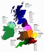 A dialect map of The British Isles - Vivid Maps