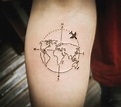 101 amazing world map tattoo designs you need to see – Artofit
