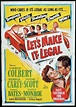 LET'S MAKE IT LEGAL Original One sheet Movie Poster MARILYN MONROE ...