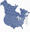 United States And Canada Map With State Names - Map of world