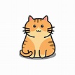 Dibujos animados lindo gato naranja | Vector Premium