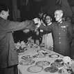 Mao Zedong and Chiang Kai-shek toasting to celebrate the Japanese ...