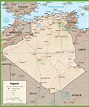 Detailed political map of Algeria with roads - Ontheworldmap.com