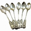 Set of six Russian 875 silver spoons with buildings from sterlingisland ...