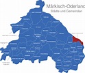 Landkreis Märkisch Oderland interaktive Landkarte | Image-maps.de