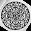 Black Mandala design. Zentangle pattern. Free hand Mandala design ...