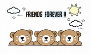 Friends forever bears vector illustration 618771 Vector Art at Vecteezy